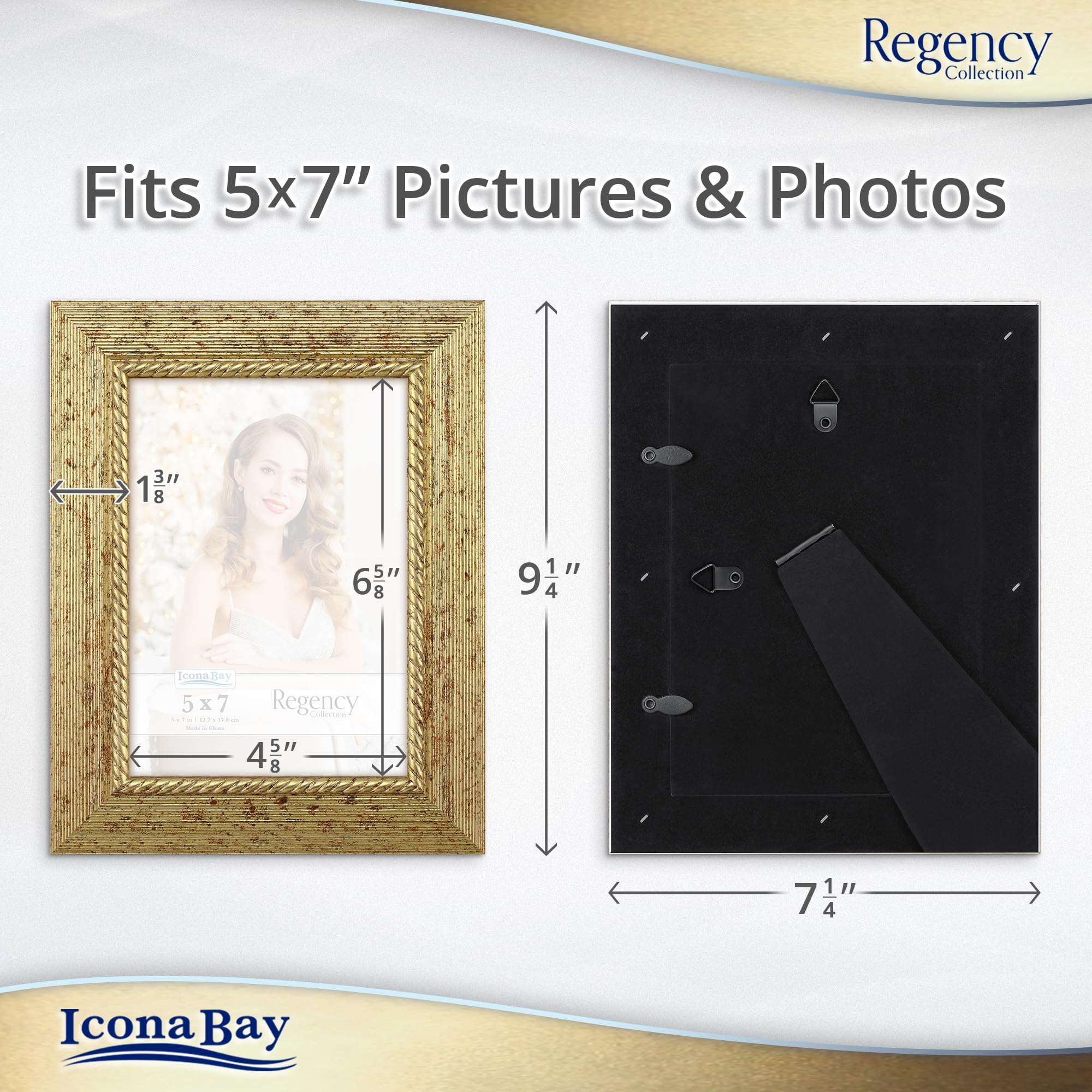 Amazon.com - Icona Bay 5x7 Gold Picture Frame, French Baroque